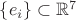 $\{e_i\}\subset\mathbb{R}^7$