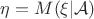 $\eta=M(\xi|{\cal A})$ $\eta=M(\xi|{\cal A})$