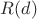 $R(d)$