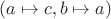 $(a\mapsto c,b\mapsto a)$