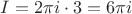 $I=2\pi i\cdot 3=6\pi i$