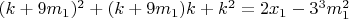 $(k+9m_1)^2+(k+9m_1)k+k^2=2x_1-3^3m_1^2$