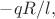 $-qR/l,$