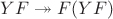 $YF \twoheadrightarrow F(YF)$