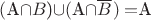 $($A\cap B$)\cup($A\cap $\overline{B})=$A$