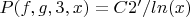 $P(f,g,3,x)=C2'/ln(x)$
