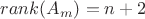 $rank(A_m)=n+2$ $rank(A_m)=n+2$