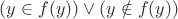 $(y\in f(y)) \vee (y\notin f(y))$