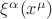 $\xi^\alpha(x^\mu)$