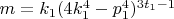 $m=k_1(4k_1^4-p_1^4)^{3t_1-1}$