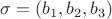 $\sigma=(b_1,b_2,b_3)$