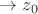 $\to z_0$