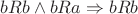 $bRb\land bRa\Rightarrow bRb$