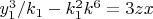 $y_1^3/k_1-k_1^2k^6=3zx$