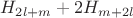 $H_{2l+m}+2H_{m+2l}$