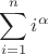 $\displaystyle\sum_{i=1}^n i^\alpha$