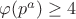 $\varphi (p^a) \geq 4$