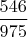 $\dfrac{546}{975}$