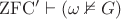 ${\rm ZFC}'\vdash(\omega\nvDash G)$