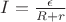 $I=\frac{\epsilon}{R+r}$