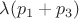 $\lambda(p_1+p_3)$