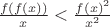 $\frac{f(f(x))}{x}<\frac{f(x)^2}{x^2}$