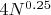 $4N^{0.25}$
