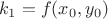 $$k_1=f(x_0,y_0)$$
