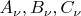 $A_\nu, B_\nu, C_\nu$