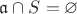 $\mathfrak{a}\cap S=\varnothing$