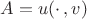 $A=u(\cdot\,,v)$
