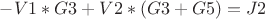 $-V1*G3 + V2*(G3 + G5) = J2$