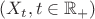$(X_t, t\in \mathbb{R}_+)$