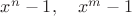 $x^n-1,\quad x^m-1$