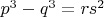 $p^3-q^3=rs^2$