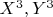 $X^3, Y^3$
