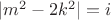 $|m^2 - 2k^2| = i$