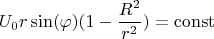 $$U_0 r \sin(\varphi)(1-\frac{R^2}{r^2})=\operatorname{const}$$