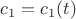 $c_1=c_1(t)$