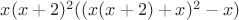$x(x+2)^2((x(x+2)+x)^2-x)$