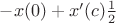 $-x(0)+x'(c)\frac{1}{2}$