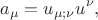 $$a_\mu=u_{\mu;\nu}u^\nu,$$