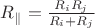 $R_\parallel=\frac{R_i R_j}{R_i+R_j}$