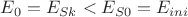 $E_0=E_{Sk}<E_{S0}=E_{ini}$