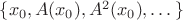 $\{x_0, A(x_0), A^2(x_0), \dots\}$