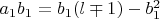$a_1b_1=b_1(l\mp 1)-b_1^2$