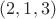 $(2,1,3)$
