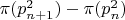 $\pi (p_{n+1}^2)-\pi (p_n^2)$