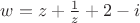 $w=z+ \frac {1} {z} +2-i$ $w=z+ \frac {1} {z} +2-i$