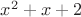 $x^2+x+2$